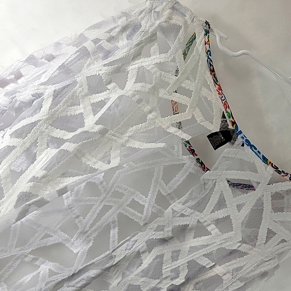 MULTIPLES Two-piece Sleeveless Tank w Sheer Outer Layer Tunic Size S - Picture 7 of 8